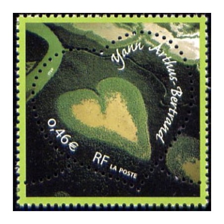 Timbre Yvert France No 3459 Coeur st valentin de yann Arthus Bertrand
