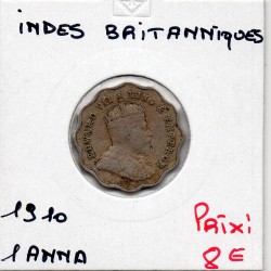 Inde Britannique 1 anna 1910 TB+, KM 504 pièce de monnaie