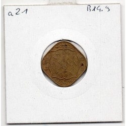 Inde Britannique 1/2 anna 1944 TTB+, KM 534b pièce de monnaie