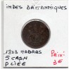 Inde Britannique Madras 5 cash 1803 TB bend, KM 316 pièce de monnaie