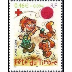 Timbre Yvert France No 3468 Fete du timbre, boule et bill 0.46€ +0.09€ issu de carnet