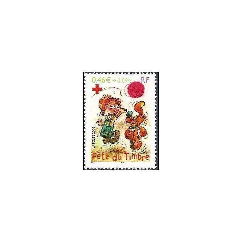 Timbre Yvert France No 3468 Fete du timbre, boule et bill 0.46€ +0.09€ issu de carnet