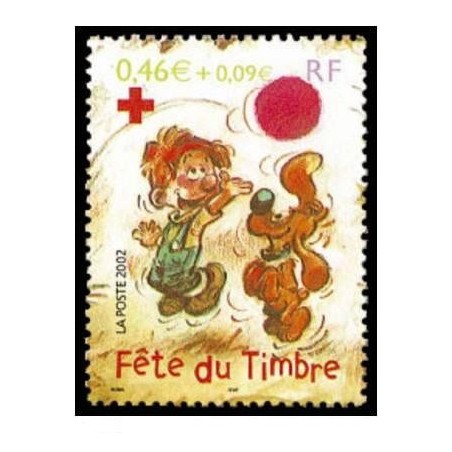 Timbre Yvert France No 3469   Fete du timbre, boule et bill   0.46€ +0.09€ issu du bloc feuillet 46