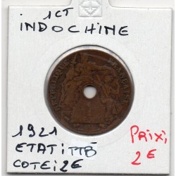 Indochine 1 cent 1921 TTB, Lec 82 pièce de monnaie