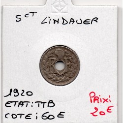 5 centimes Lindauer 1920 TTB, France pièce de monnaie
