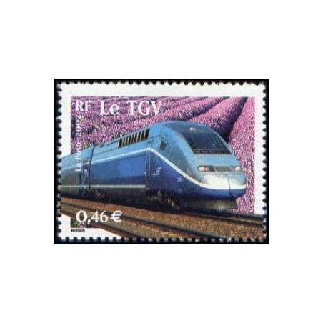 Timbre Yvert France No 3475 Le siècle au fil du timbre, transports le TGV