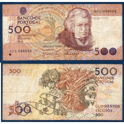 Portugal Pick N°180a, Billet de banque de 500 Escudos 1986