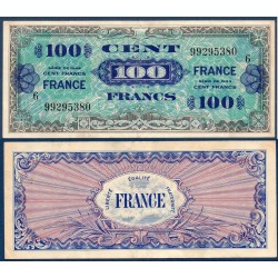 100F France série 6 TTB 1945 Billet du trésor Central