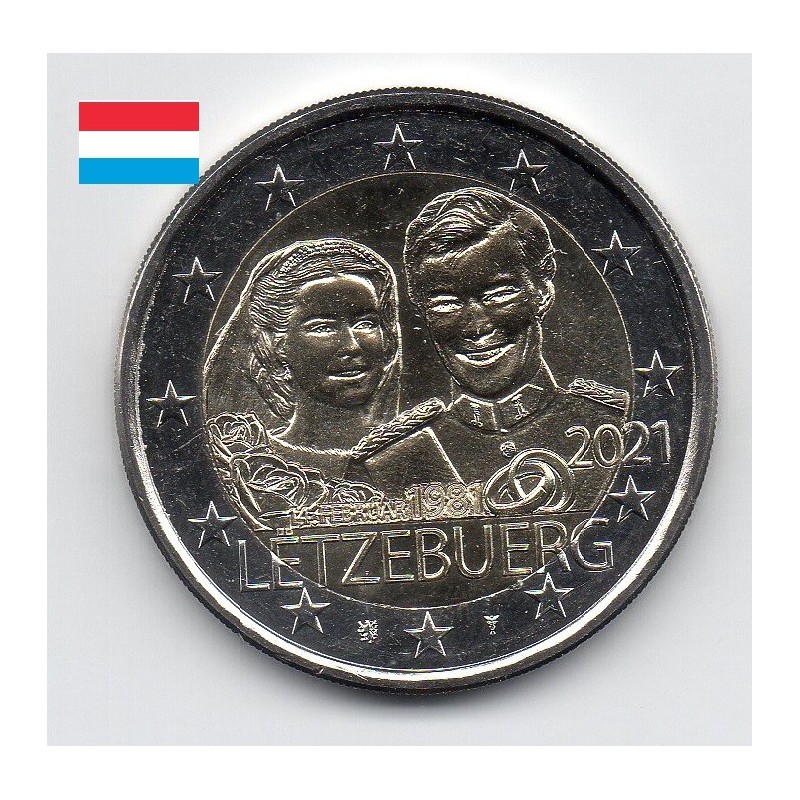 2 euro commémorative Luxembourg 2021 Normale Grand Henri Jean pièce de monnaie €