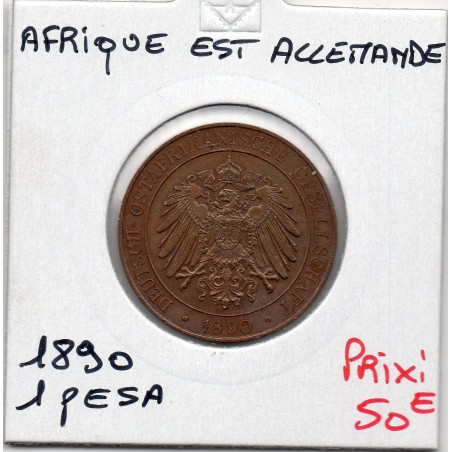 Afrique est Allemande 1 Pesa ou Pysa 1890 Sup+ KM 1 pièce de monnaie