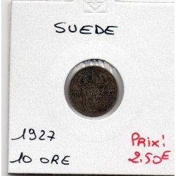 Suède 10 Ore 1927 TTB, KM 780 pièce de monnaie