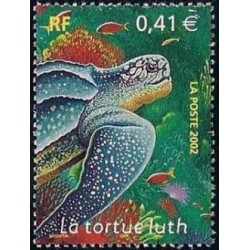 Timbre Yvert France No 3485 Faune Marine Tortue de Luth