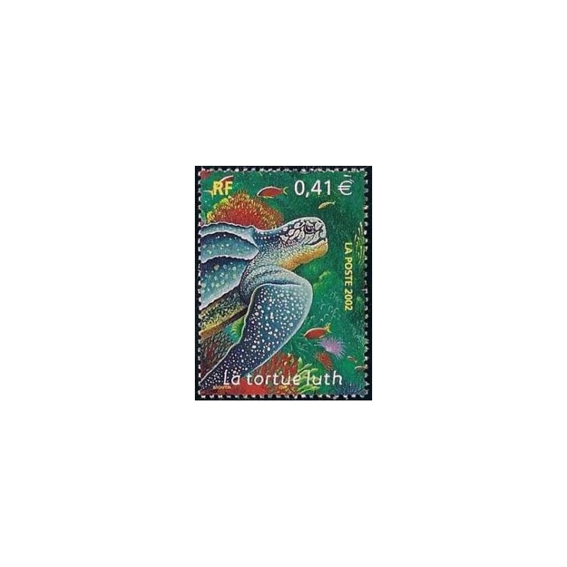 Timbre Yvert France No 3485 Faune Marine Tortue de Luth