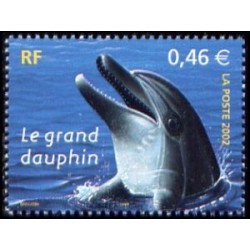 Timbre Yvert France No 3486 faune marine Grand dauphin
