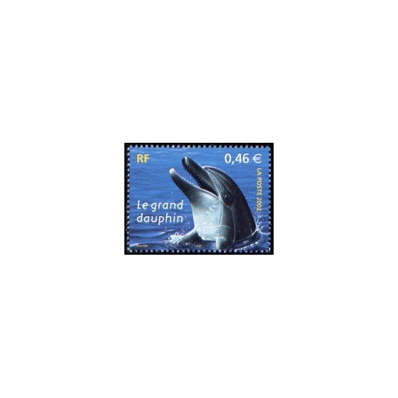 Timbre Yvert France No 3486 faune marine Grand dauphin