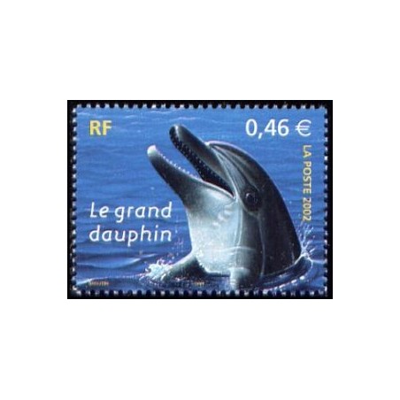 Timbre Yvert France No 3486 faune marine Grand dauphin