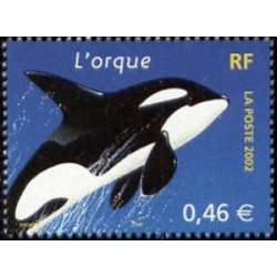 Timbre Yvert France No 3487 faune marine Orque