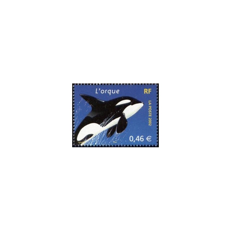 Timbre Yvert France No 3487 faune marine Orque