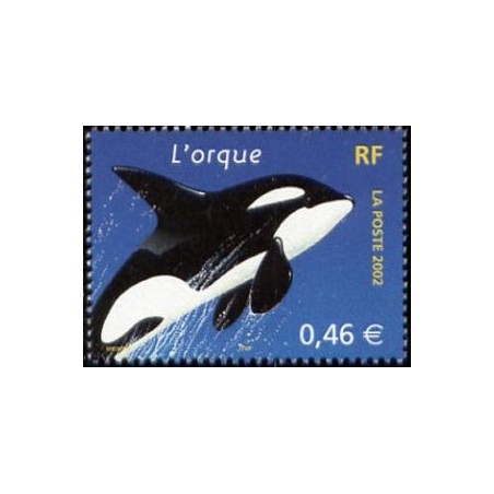 Timbre Yvert France No 3487 faune marine Orque