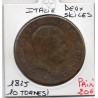 Italie Deux Siciles 10 Tornesi 1825 B, KM 293 pièce de monnaie
