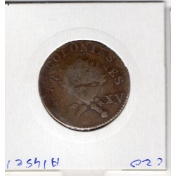 Guadeloupe, 3 sous 9 deniers 1793 TTB, Lec 4 pièce de monnaie