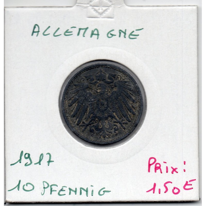 Allemagne 10 pfennig 1917, TTB KM 26 pièce de monnaie