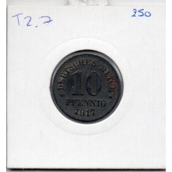 Allemagne 10 pfennig 1917, TTB KM 26 pièce de monnaie