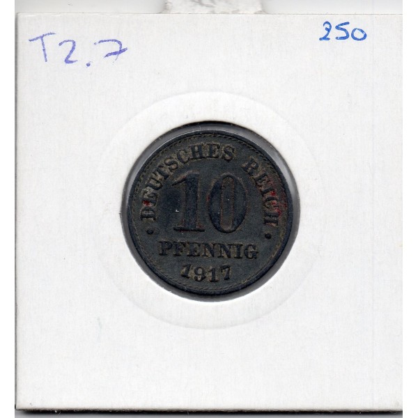Allemagne 10 pfennig 1917, TTB KM 26 pièce de monnaie