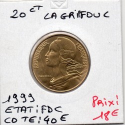 20 centimes Lagriffoul 1999 FDC, France pièce de monnaie
