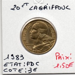 20 centimes Lagriffoul 1983 FDC, France pièce de monnaie
