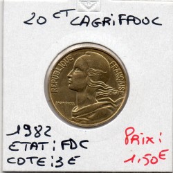 20 centimes Lagriffoul 1982 FDC, France pièce de monnaie