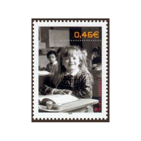 Timbre Yvert france No 3522 Siècle au fil du timbre, vie quotidienne, Sur le banc de l'école