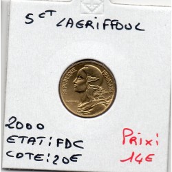 5 centimes Lagriffoul 2000 FDC, France pièce de monnaie