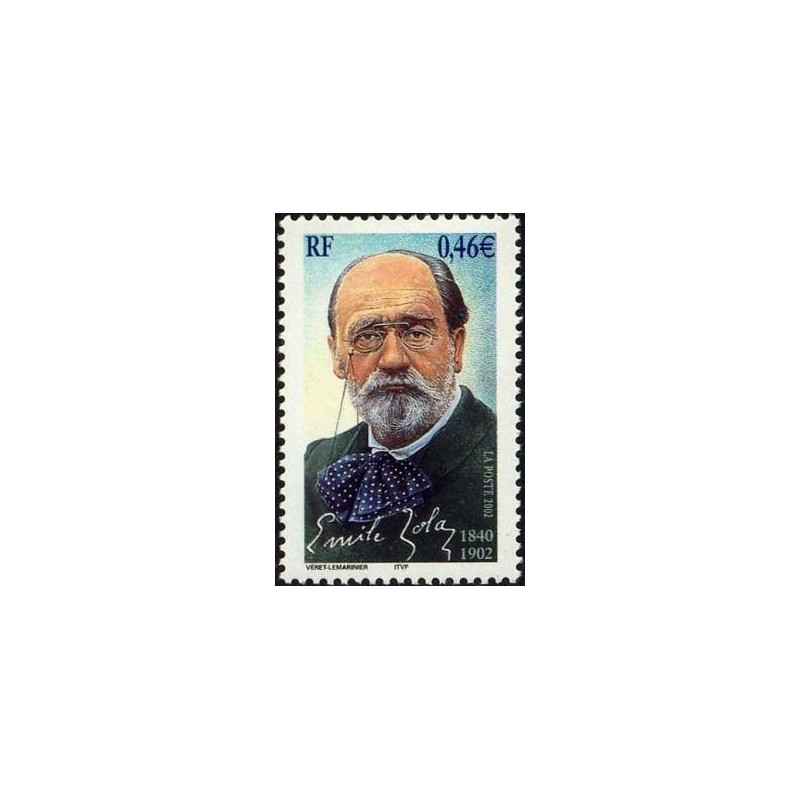 Timbre Yvert France No 3524 Emile Zola