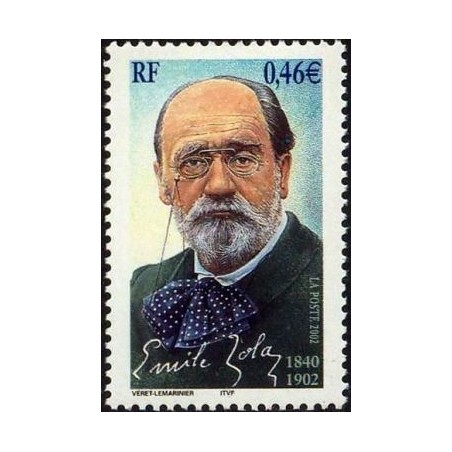 Timbre Yvert France No 3524 Emile Zola