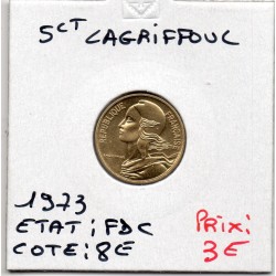5 centimes Lagriffoul 1973 FDC, France pièce de monnaie