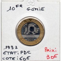 10 francs Génie bastille 1997 FDC, France pièce de monnaie