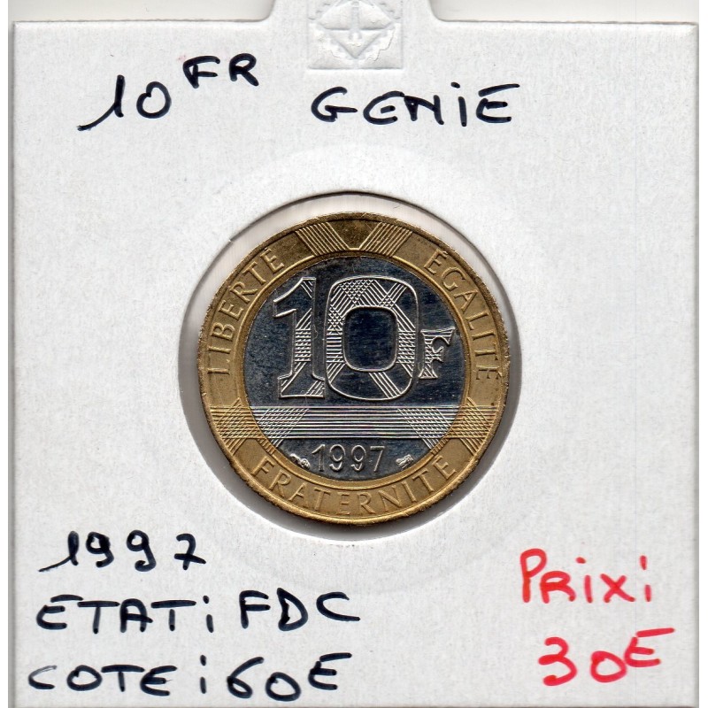 10 francs Génie bastille 1997 FDC, France pièce de monnaie