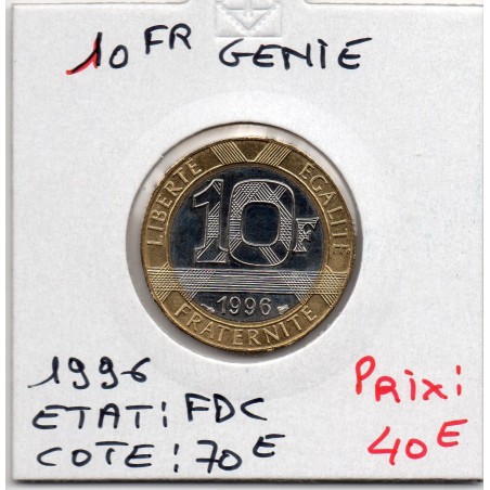 10 francs Génie bastille 1996 FDC, France pièce de monnaie