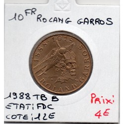 10 francs Roland Garros 1988 tranche B FDC, France pièce de monnaie