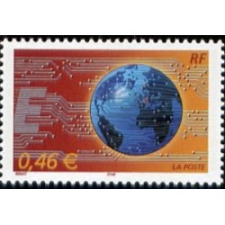 Timbre Yvert France No 3532 Le monde en reseau