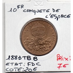 10 francs Conquete de l'espace 1983 tranche B FDC, France pièce de monnaie