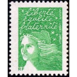 Timbre Yvert France No 3535A marianne de Luquet sans valeur verte