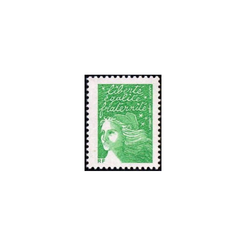 Timbre Yvert France No 3535A marianne de Luquet sans valeur verte