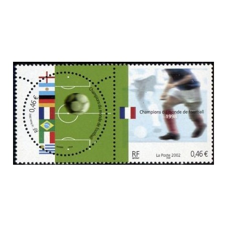 Timbre Yvert France No P3484 Paire coupe du monde de football