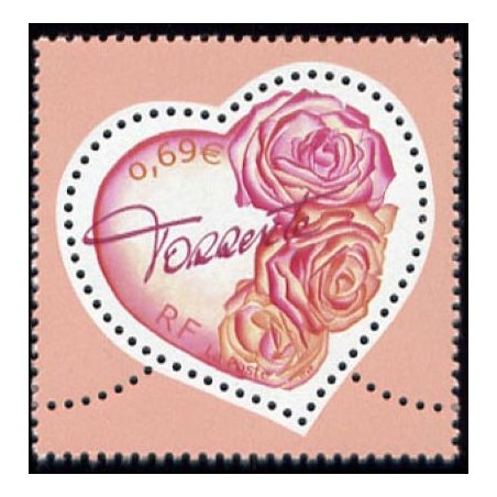 Timbre France Yvert No 3539 Coeur Torrente St Valentin