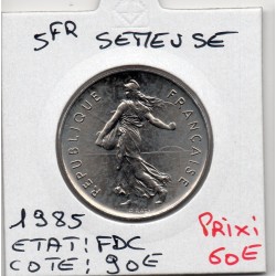 5 francs Semeuse Cupronickel 1985 FDC, France pièce de monnaie