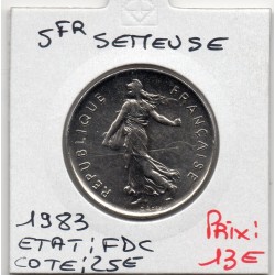 5 francs Semeuse Cupronickel 1983 FDC, France pièce de monnaie