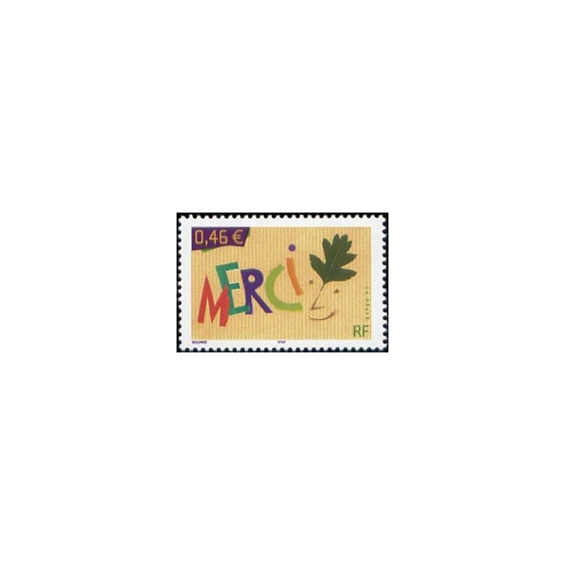 Timbre France Yvert No 3540 Merci