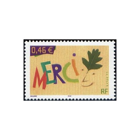 Timbre France Yvert No 3540 Merci